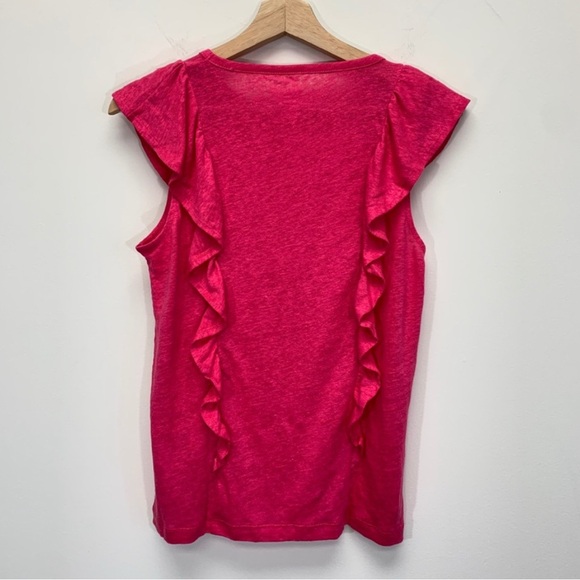 J. Crew Ruffle Linen Tank Top - Picture 3 of 4